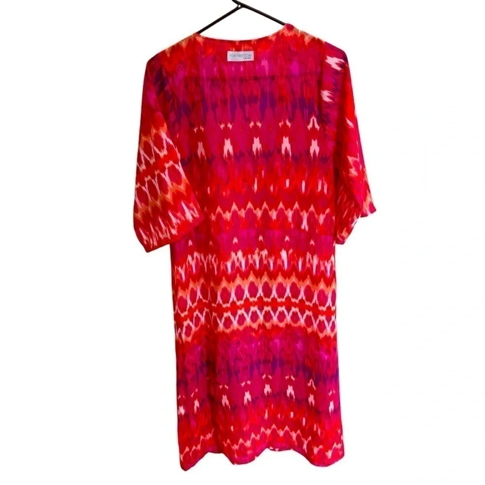 Sak Saum For Freedom Pink Robe Overdress Swim Cover Size Small Medium